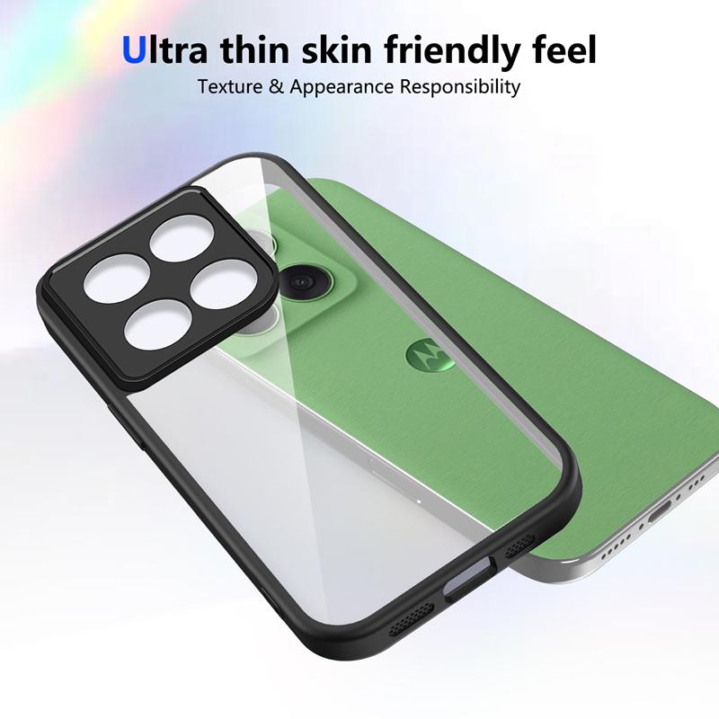 Transparent Silicone Case For Motorola Moto G86 G56 G96 G85 G75 G55 G35 G15 Power G05 PC Back TPU Bumper Shockproof Phone Cover