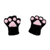 Cat Ears Headband and Furry Paws Gloves Halloween Party Costume Accessories