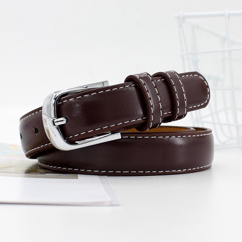 Pin Buckle Women'S Thin Belt Student Trend Decoration With Jeans Women'S Belt