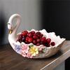 Elegancka Ceramiczna Misa na Owoce Łabędź i Popielniczka Łabędź Stylowy Wystrój Domu Idealny Pomysł na Prezent Łatwa do Czyszczenia Modne Akcesoria Kuchenne