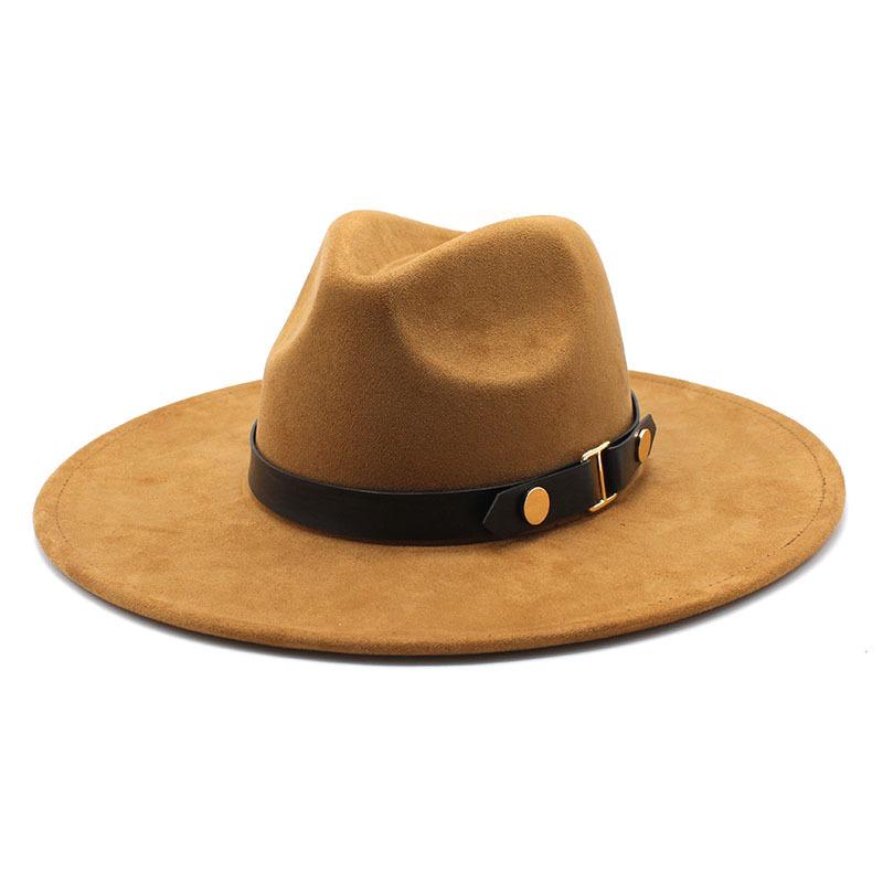 High Quality Hat Women'S Suede Hat Top Hat British Retro Men'S And Women'S Neutral Felt Hat