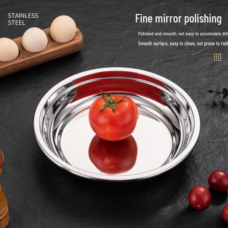 MODX 304 Stainless Steel Round Serving Plates