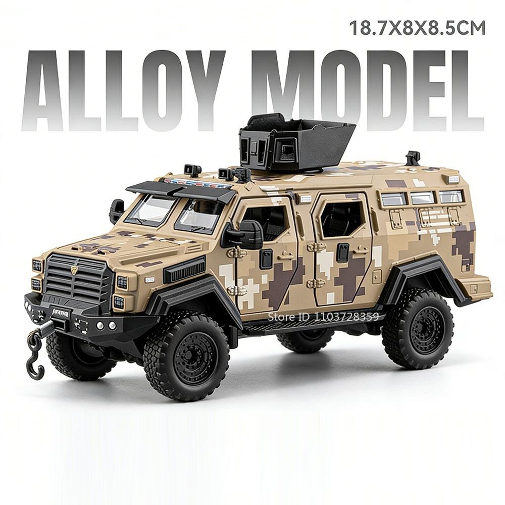 1:32 Conqueror Sabertooth gepanzertes Fahrzeug Modell Spielzeug Legierung Druckguss Pull-Back Sound Licht Exquisites Geländefahrzeug für Jungen Geschenke