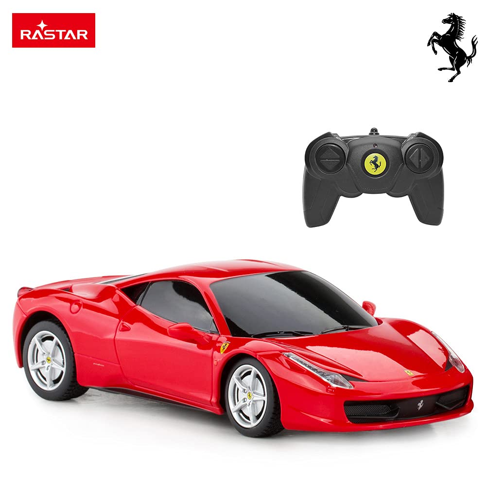 RASTAR 124 Scale Ferrari 458 Italia RC Model Car, Electric RC Car, Remote Control Car, Genuine Car, Toy Car, Red