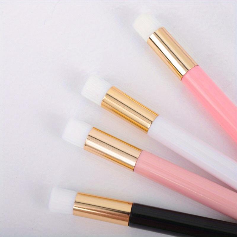 4pcs Beautiful Eyelash Grafting Brush, Cleaning Brush, Eyelash Brush, Nasal Brush, Nose Side Flat Head Soft Bristle Makeup Brush