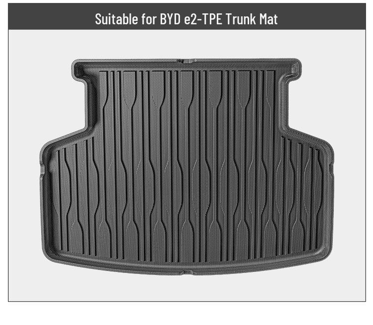 Eco-Friendly TPE Floor Mats for 2023 BYD E2 - Dirt-Resistant, Waterproof, Includes Trunk Mat