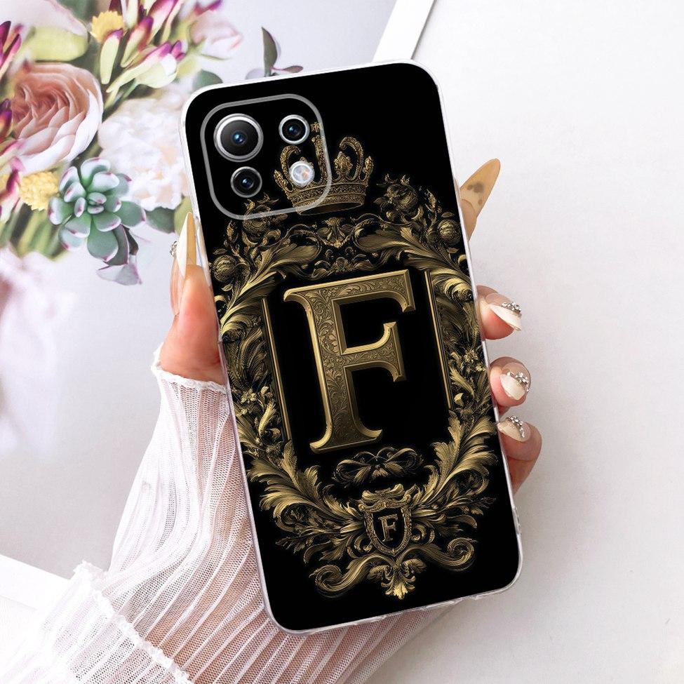 Clear For Xiaomi Mi 11 Lite Cover For Xiaomi Mi 11 Lite 5G Case Luxury Letters Crown 2D Painted Casing For Xiaomi 11 Lite 5G NE
