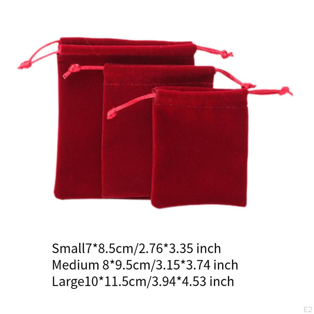 3 Stück Schmuckbeutel Mini Kordelzugbeutel Wiederverwendbar Leichtgewicht Partygeschenk Hochzeit Kosmetik