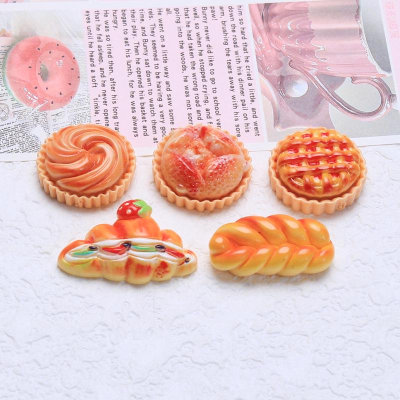 Simulation Food Play Bread Series: DIY Cream Glue, Hairpin, Shoe Buckle, Resin Decorative Accessories.
