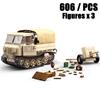 Military Tank WW2 German Army Building Block RSO/01 Track Tractor And 37mm Antitank Gun Pak35/36 Weapon Scale Model Figure Block Bricks Toys  Playsets