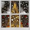 Snowflake Scene Christmas Window Stickers: Holiday Atmosphere Glass Decor