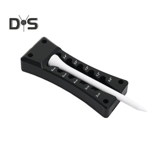 

Регулятор высоты клюшки для гольфа с инструментом для ремонта ямок для гольфа и держателем клюшки 3-в-1 Измерительный инструмент для регулировки высоты чёрный