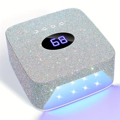 Nail Drying Lamp Gel Nail Ultraviolet Lamp with LCD Rechargeable Nail Lamp for Nail Drying Professional Nail Art Equipment