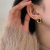 Trendy Tigers Eye Stone Metal Earrings For Women Lightweight Hypoallergenically Jewelry Ear Accessories Gift