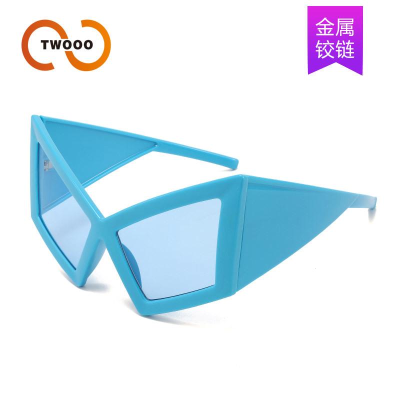 Zwei Kreise, Brille mit Zukunftstechnologie, personalisierte Lokomotiv-Wind-Sonnenbrille mit großem Rahmen, übertriebene moderne Sonnenbrille T1197