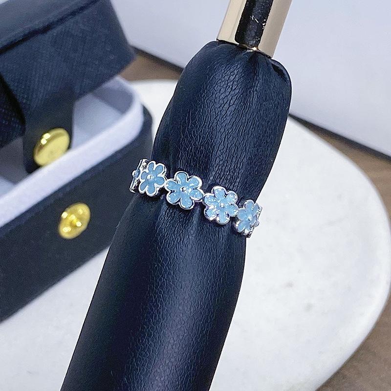 Flower Series Open Ring Temperament Personality Niche Design Light Luxury High-End Ring