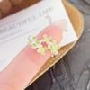Small Fresh Enamel Dripping Oil Camellia Butterfly Opening Ring Cool Feeling Niche Light Luxury High Sense Ring Women'S Model