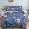 3D Bedding Set Flowers Print Duvet Cover Set with Zipper Closure Queen King Full Size Comforter Cover and Pillowcases Polyester