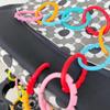 24pcs/set Stroller Teething Rings for Babies Clip on Baby Rainbow Loop  Kids/Children