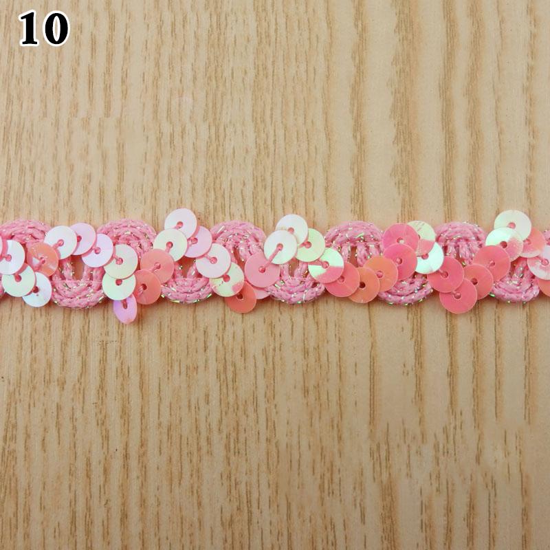 11 Meter Sequin Lace Trim Fabric Glitter Ribbon For Stage Performance Garments Hat Sewing Decor DIY Handmade Craft Accessories