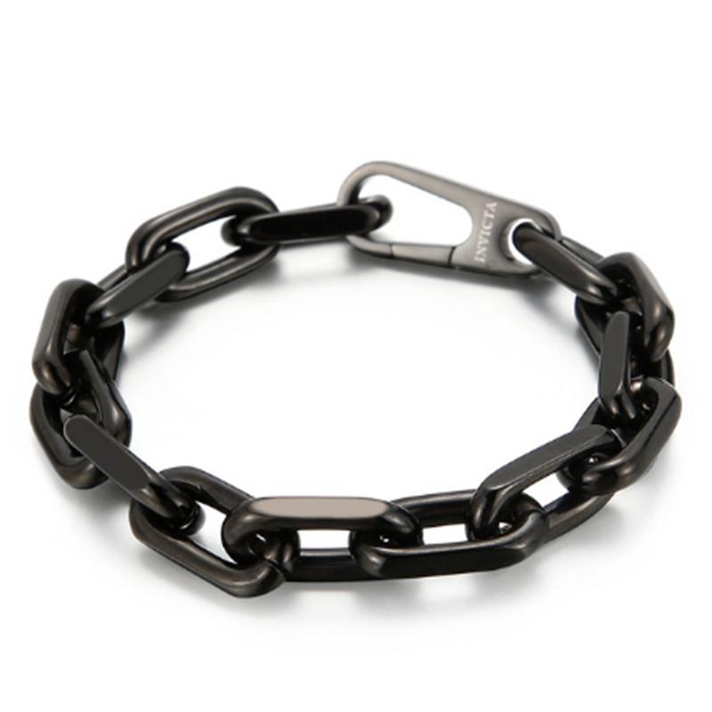 Metal Shiny Bracelet Chunky Chain Stainless Steel Bracelets for Men Lock Charm Thick Rectangular Link Bracelet Hand Jewelry