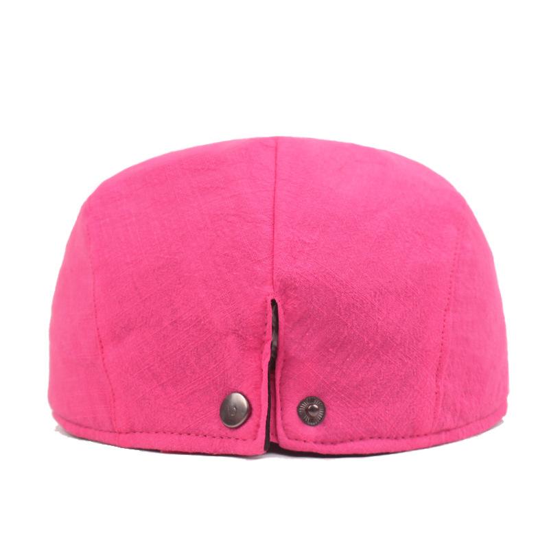 Japońska i Koreańska Czapka z Daszkiem Młodzieżowa Literacka Czapka Forward Damska Nostalgiczny Retro Beret Jednokolorowa Czapka Damska 56-58CM