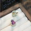 Zinc Alloy Fabric Ring: Jiukai Song Brocade Ding Sheng Pattern, Handmade