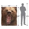 Royce McClure Grizzly Bear Head Silky Supersoft Blanket