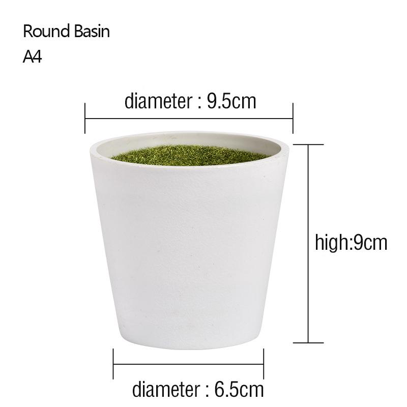 

Creative Fake Flower Artificial Flower Potted Flower Pot with Foam Plastic Plant Pot Imitation Cement Basin DIY Accessories