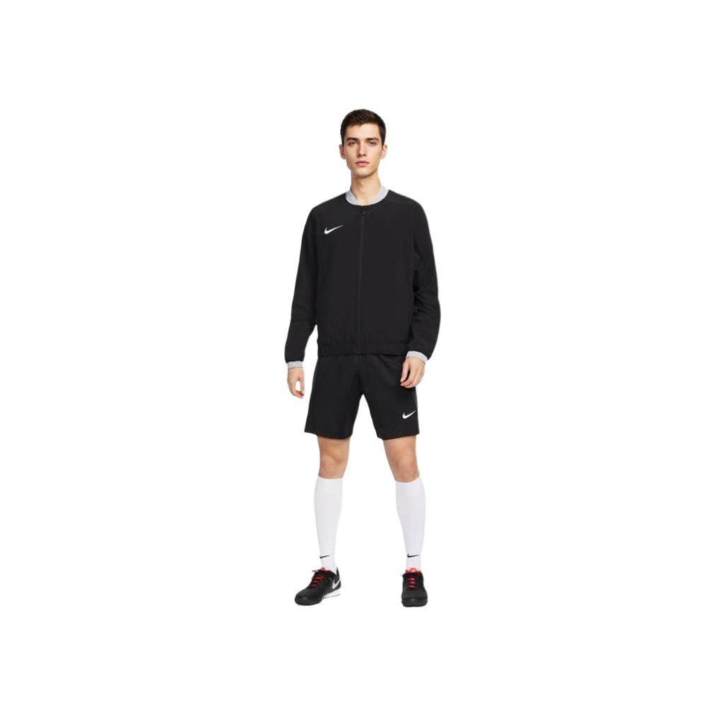 Nike Pánská bunda Dri-Fit Academy s logem, rychleschnoucí tkaná bunda s dlouhým rukávem, černá IB8903-010