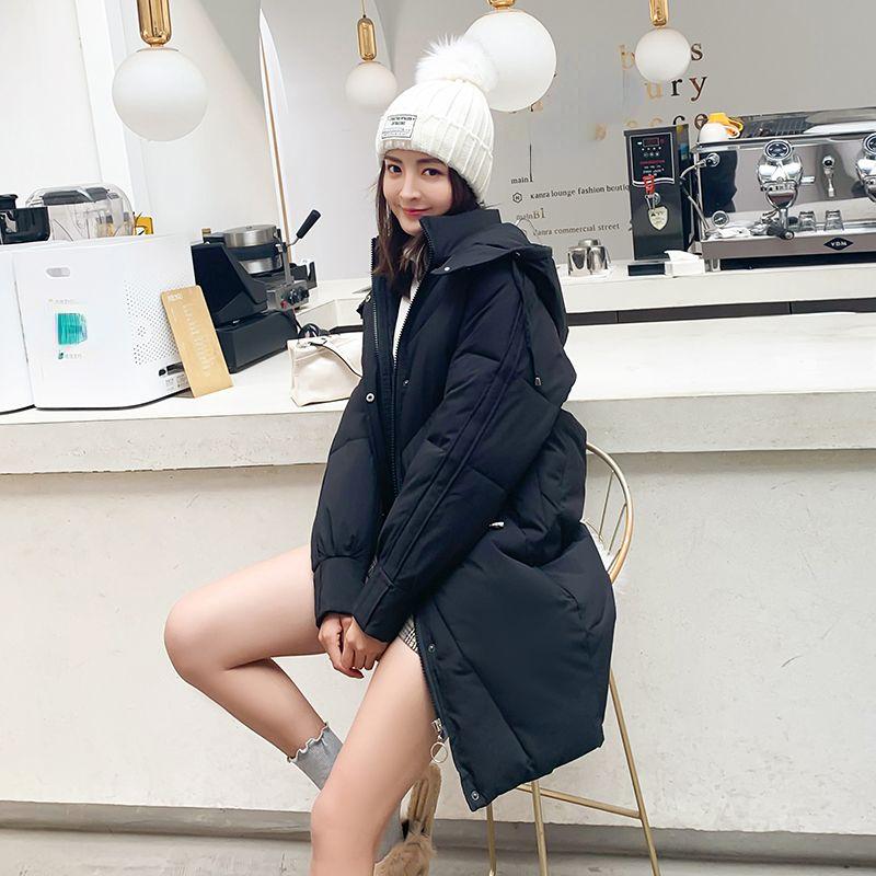 Vinter Loose Fit Thick Bread Coat Kvinnlig student bomullsvadderad jacka