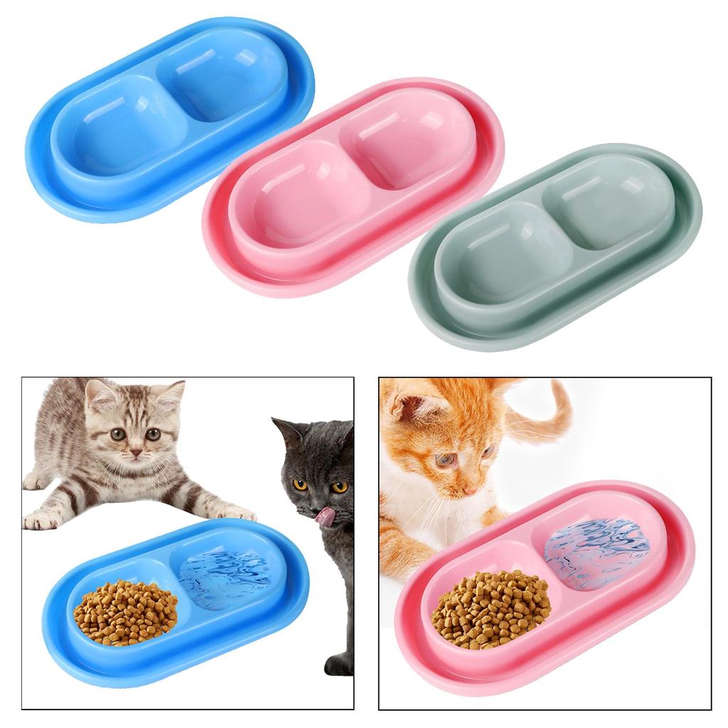 Cat Bowls for Food and Water Outdoor AntiSlip Cat Food and Water Feeder