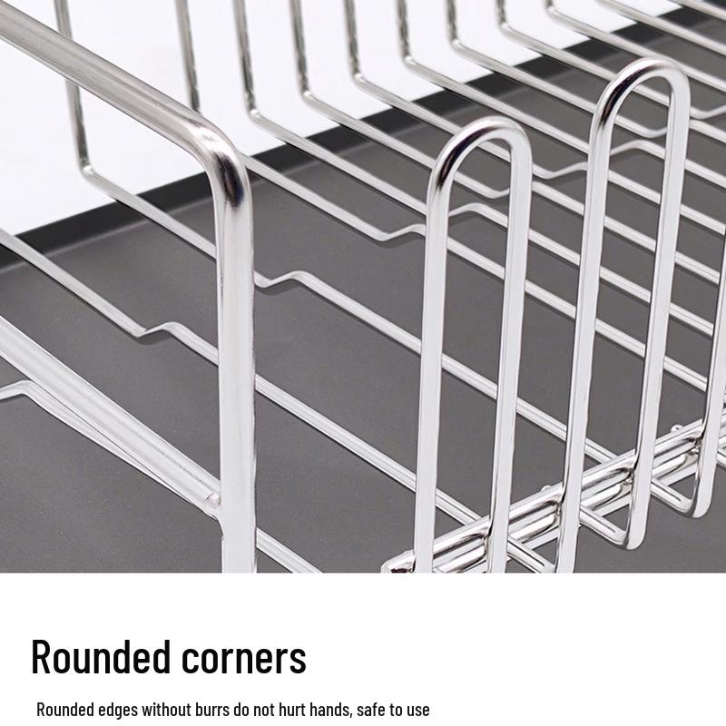 Brangdy 304 Stainless Steel Double-Layer Countertop Dish Drying Rack