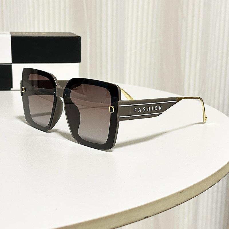 European and American sunscreen trend glasses large frame sunglasses women's high-end sense new polarized women's fashion sunglasses women