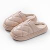 Autumn and winter fashion waterproof cotton shoes women wear versatile non-slip velvet thick-soled warm couple home cotton slippers men