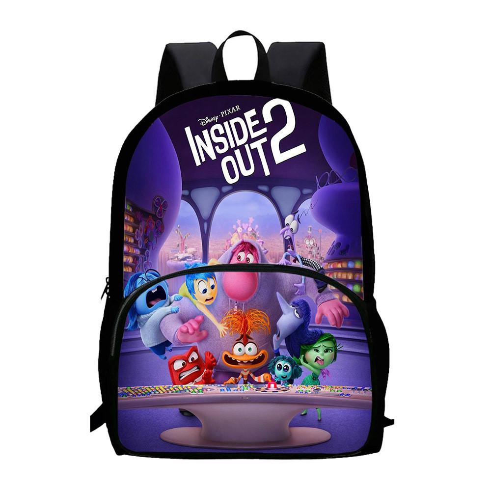Inside Out 2 Student Backpack Large Capacity Oxford Cloth School Bag Unisex