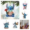 Enchanting Cartoon Anime Stitch Acrylic Pendant Christmas Tree Decoration Diy Crafts