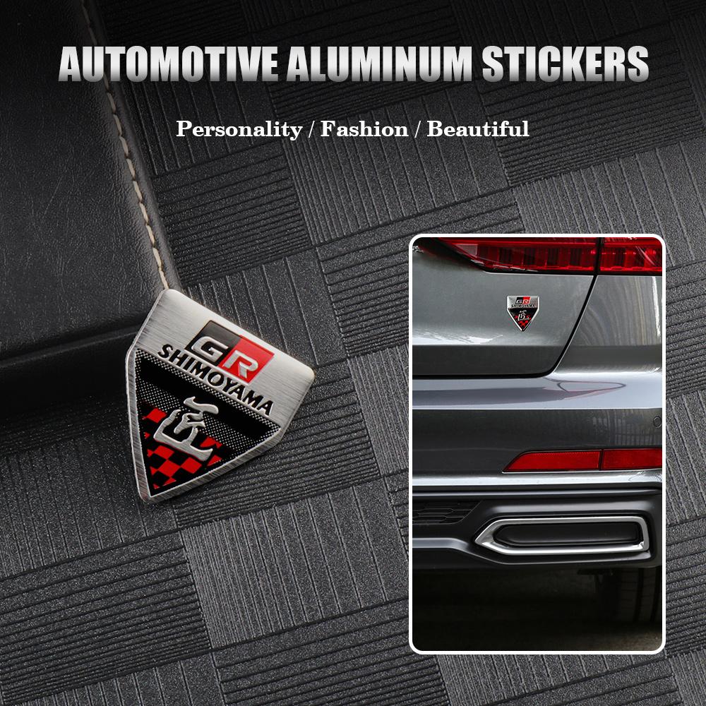 1 Pièce 3D Aluminium Sport GR Sport Badge Autocollant de Voiture Logo Étiquetage Emblème Autocollant Décor Pour RAV4 Avensis Prado Prius Accessoire Auto