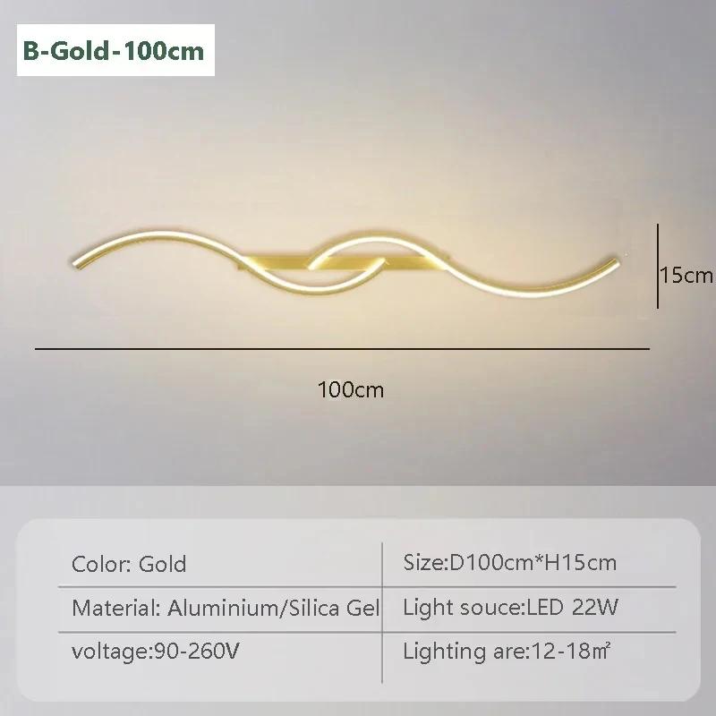 Moderne LED-Wandleuchte 100/120CM Langer Streifen Wandleuchte Wohnzimmer Schlafzimmer Nachttisch Bar Heimdekoration Fernbedienung LED Lustre