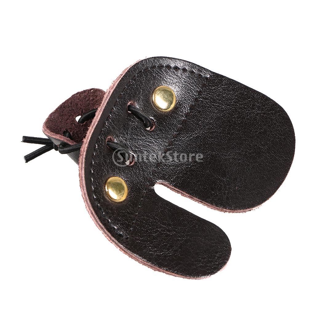 Protège-doigts en cuir PU pour tir à l'arc recurve, main droite