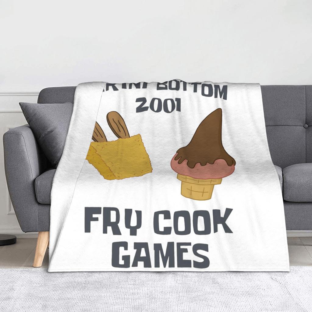 Funny Smile Face SpongeBobing Cartoon Blankets  Fleece Funny Soft Throw Blanket for Home Restaurant Autumn/Winter