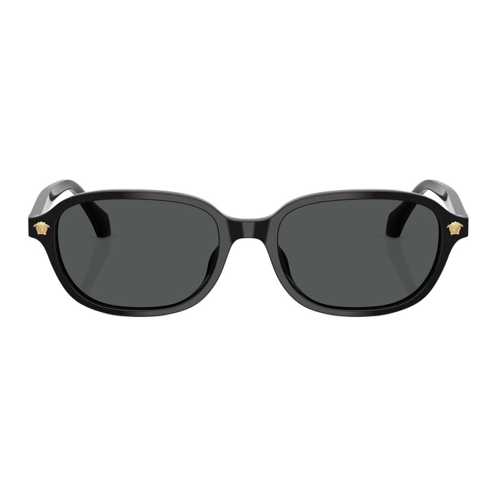 Versace Logo Oval Sunglasses Unisex Sunglasses Black 0VE4514D-GB1/87