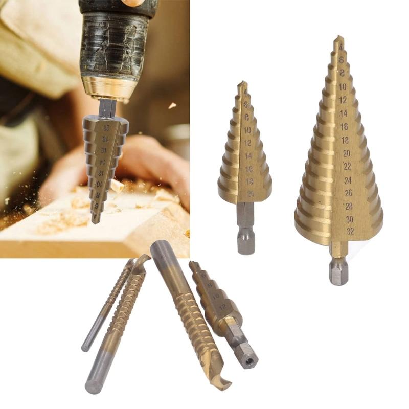 Professional Multi Purpose Tapered Step Drill Bits Double Flute Design Efficient Chip Removal Bearing Steel Construction