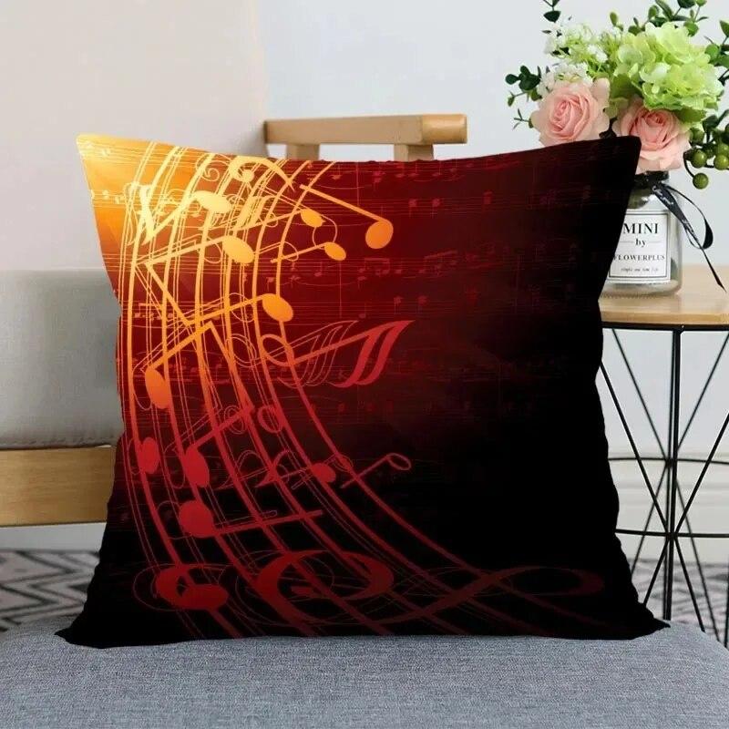 Music Theme Series Pillowcases, Living Room Sofa Chair Cushion Covers, Bedroom Home Decoration Gifts