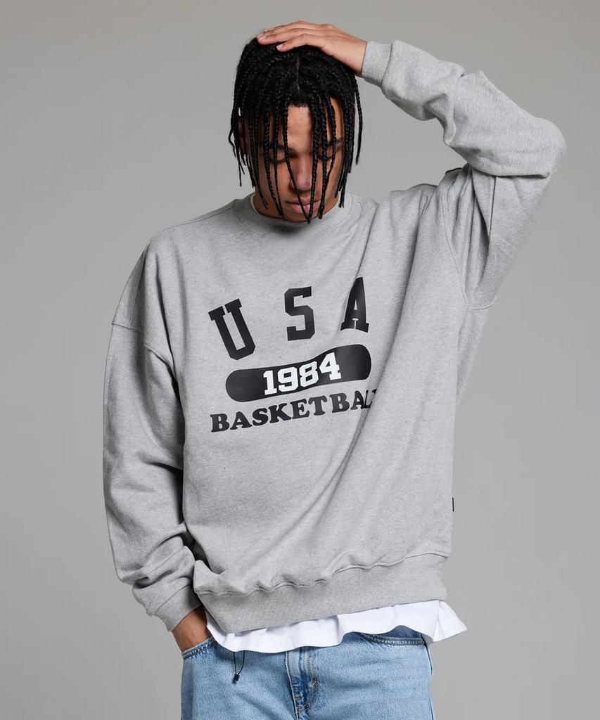 CREAM SODA LAB Usa Basketball Sweatshirt Grey Black