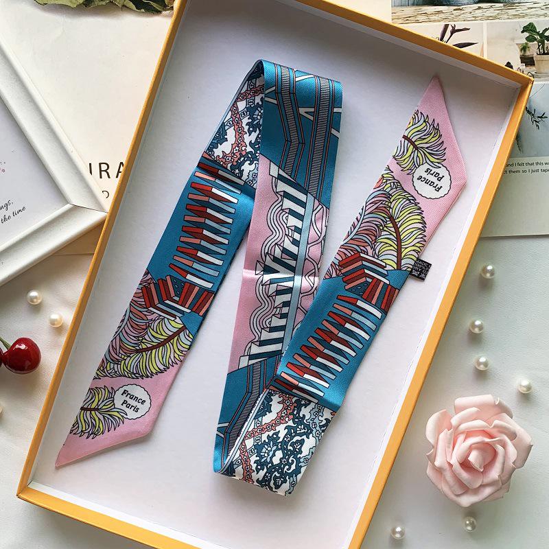 2024 Silk Twilly Scarf: Stylish Ribbon for Bag Handles & Hair