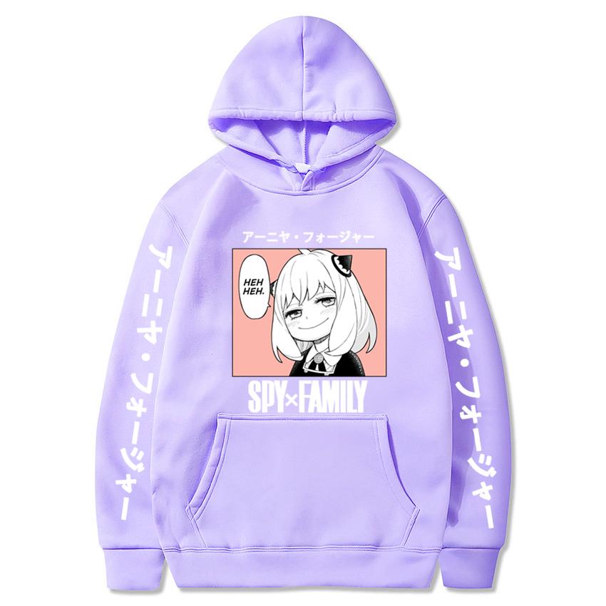 

Япония Аниме Spy X Family Anya Милый Графический Принт С Капюшоном Для Мужчин И Женщин Классические Толстовки Распространенная Уличная Одежда Harajuku Мужская Толстовка 4XL фиолетовый