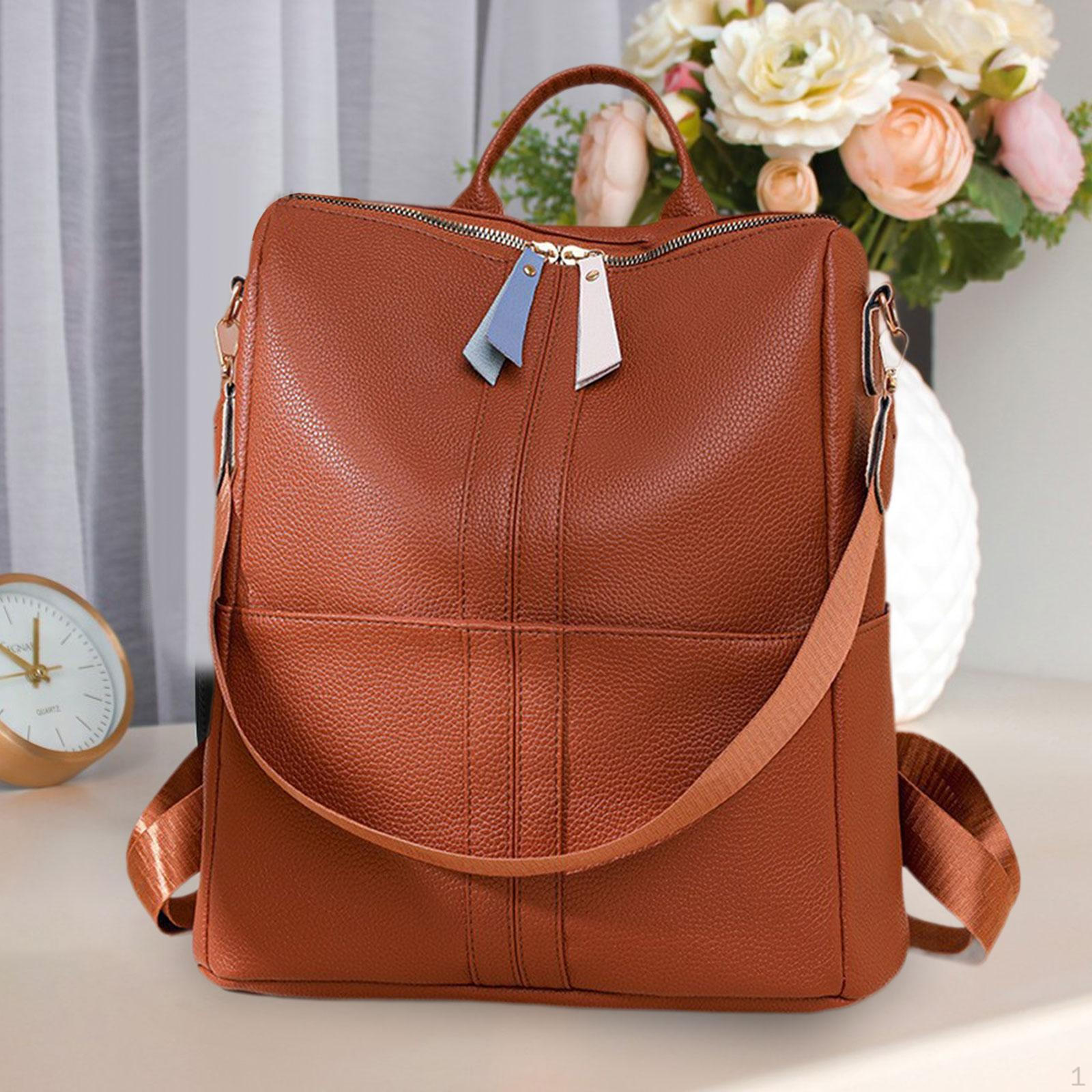 

Рюкзак, удобный для хранения, регулируемая сумка для работы, поездок на работу, подарков, походов, для женщин коричневый