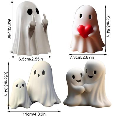 Mini Ghosts Decorations Cute Halloween Statues For Indoor Charming Halloween Decorations Kit