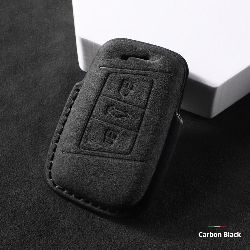 Suede Faux Leather Car Key Case Cover Protective For VW Tiguan Atlas Arteon Taos Golf Passat B8 CC for Skoda Superb A7 Kodiaq